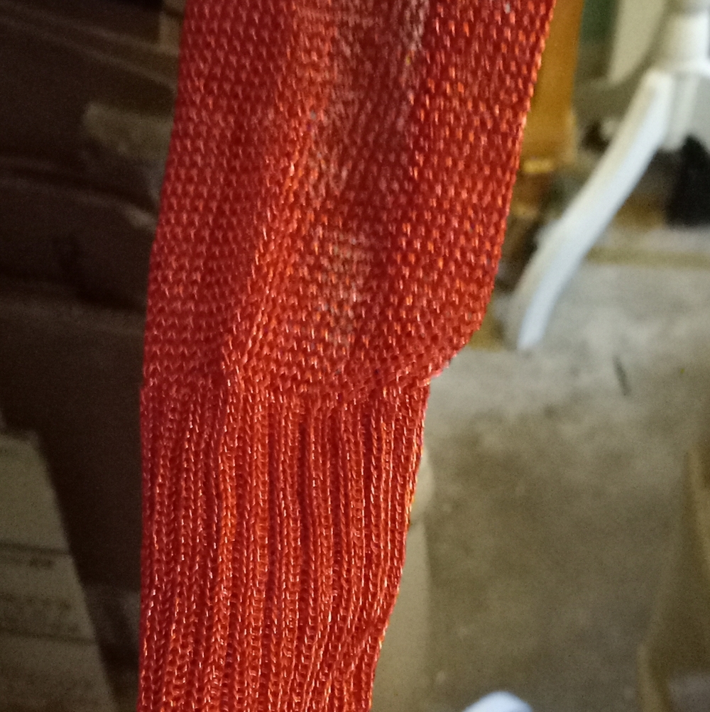 New,tag,red sheer glitter mesh metallic turtleneck l/s sweater top size medium. - Picture 8 of 14